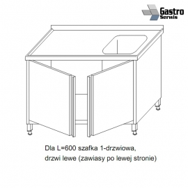 Stół - szafka drzwi otwierane ze zlewem