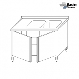 Stół - szafka drzwi otwierane ze zlewem 2-komorowym