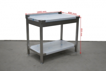 Stół ze stali nierdzewnej z półką 1200x600 mm