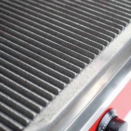 Kontakt grill podwójny HIGH ryflowana góra, gładki dół z powłoką polimerową